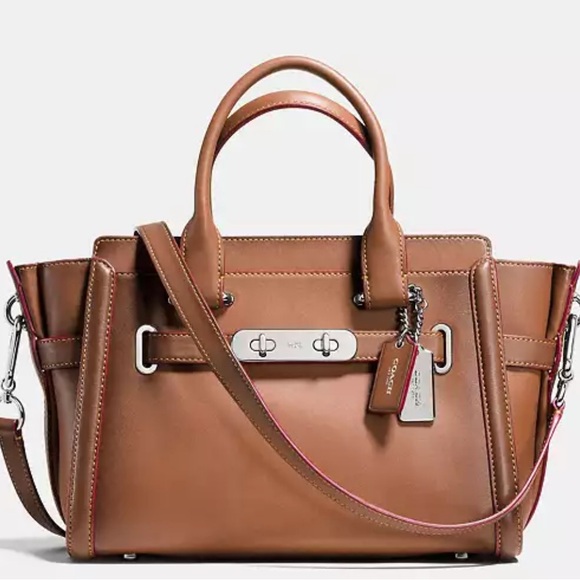 Coach Handbags - Coach Tan Leather Satchel with Classic Design